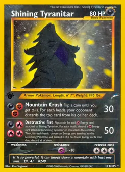 Shining Tyranitar (Neo Destiny #113)