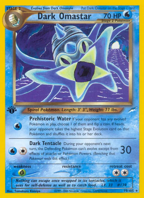 Dark Omastar — Neo Destiny #19 (Pokémon TCG card)