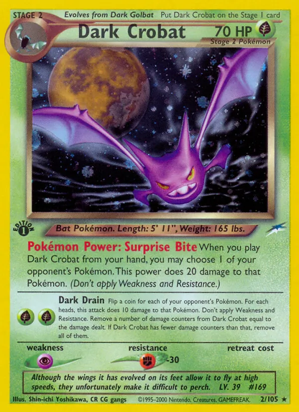 Dark Crobat — Neo Destiny #2 (Pokémon TCG card)