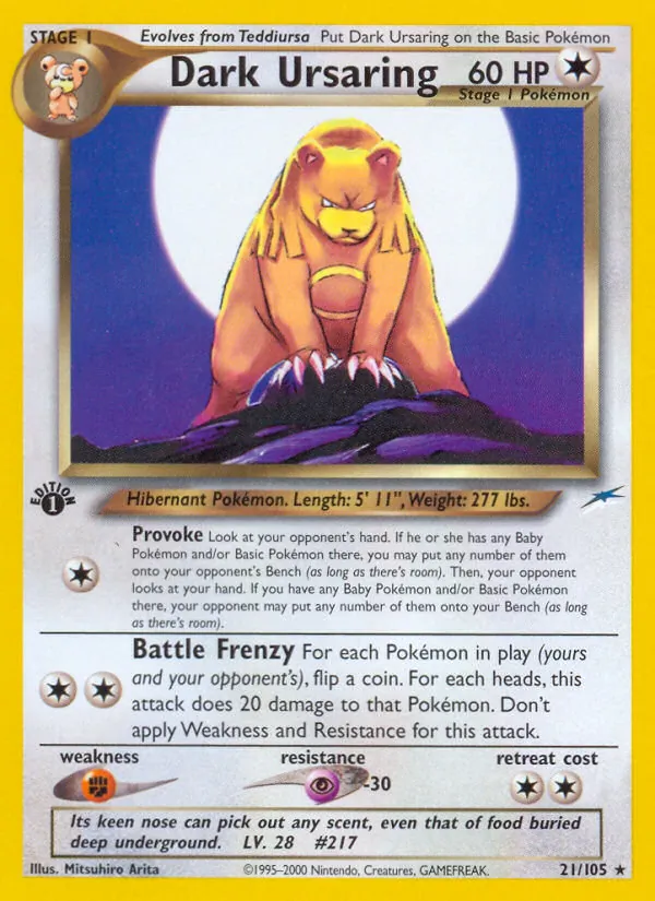 Dark Ursaring — Neo Destiny #21 (Pokémon TCG card)