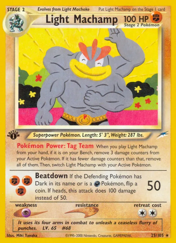 Light Machamp — Neo Destiny #25 (Pokémon TCG card)
