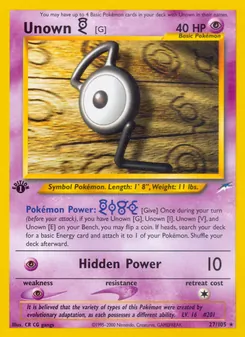 Unown [G] (Neo Destiny #27)