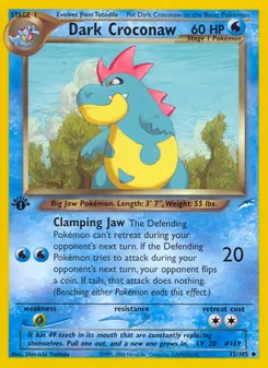 Dark Croconaw (Neo Destiny #32)