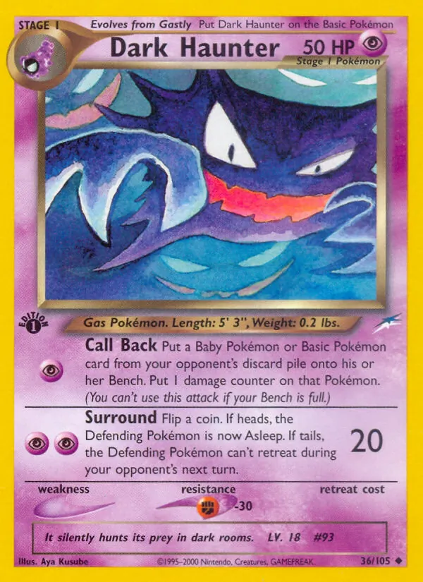Dark Haunter — Neo Destiny #36 (Pokémon TCG card)