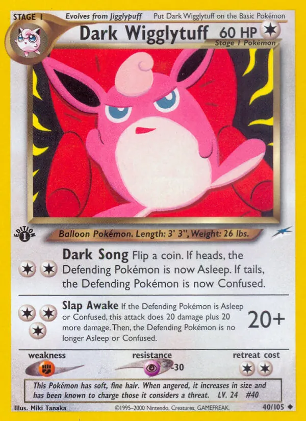 Dark Wigglytuff — Neo Destiny #40 (Pokémon TCG card)