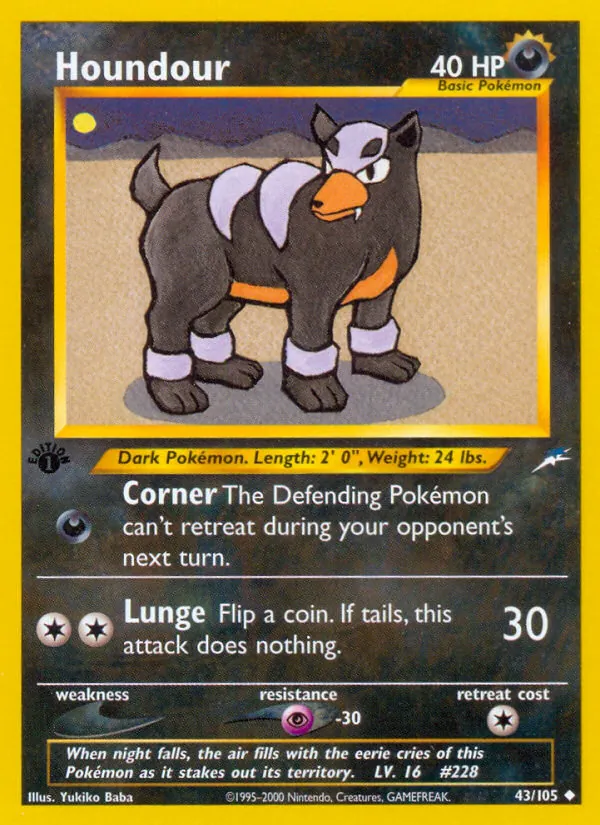 Houndour — Neo Destiny #43 (Pokémon TCG card)