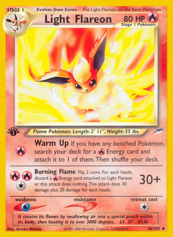 Light Flareon — Neo Destiny #46 (Pokémon TCG card)