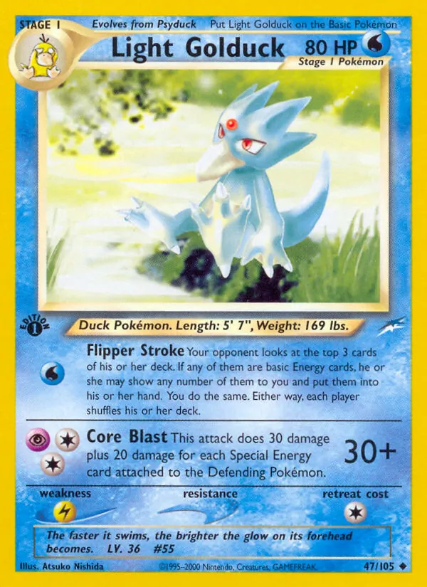 Light Golduck — Neo Destiny #47 (Pokémon TCG card)
