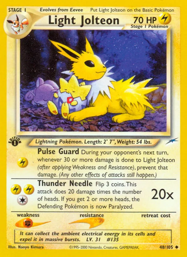 Light Jolteon — Neo Destiny #48 (Pokémon TCG card)