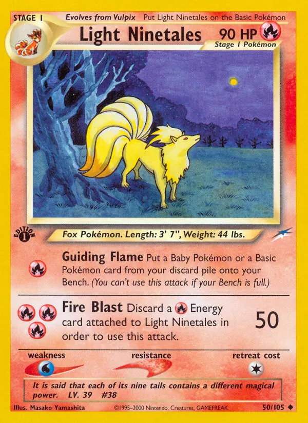 Light Ninetales — Neo Destiny #50 (Pokémon TCG card)