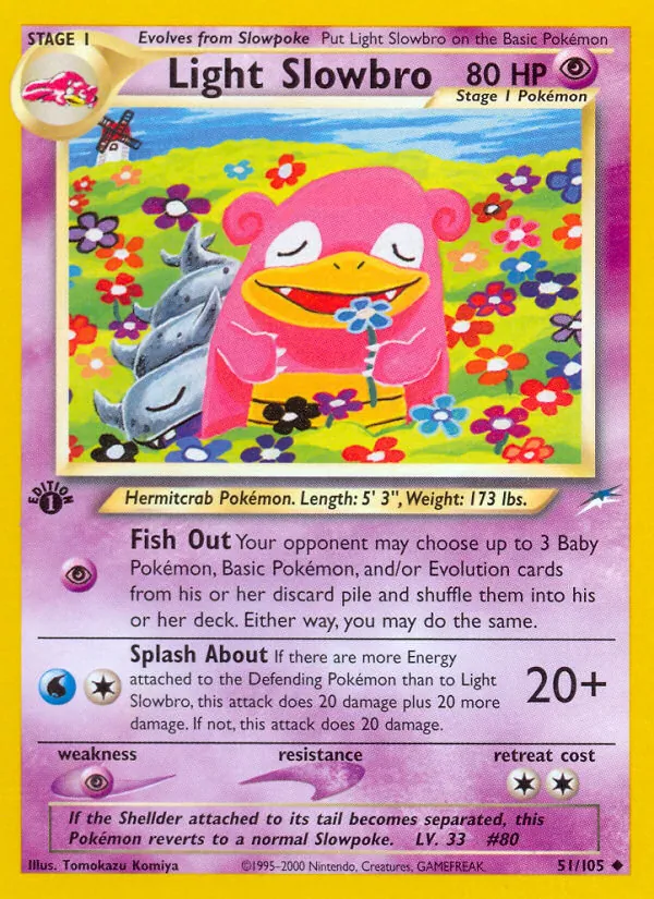 Light Slowbro — Neo Destiny #51 (Pokémon TCG card)