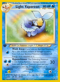 Light Vaporeon (Neo Destiny #52)