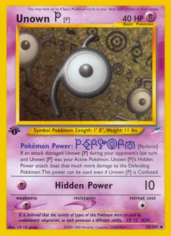 Unown [P] (Neo Destiny #58)