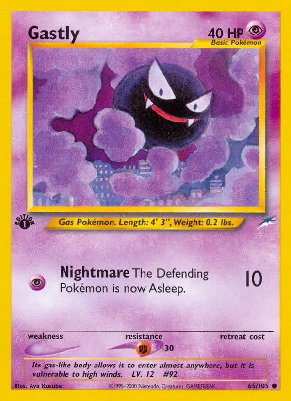 Gastly — Neo Destiny #65 (Pokémon TCG card)