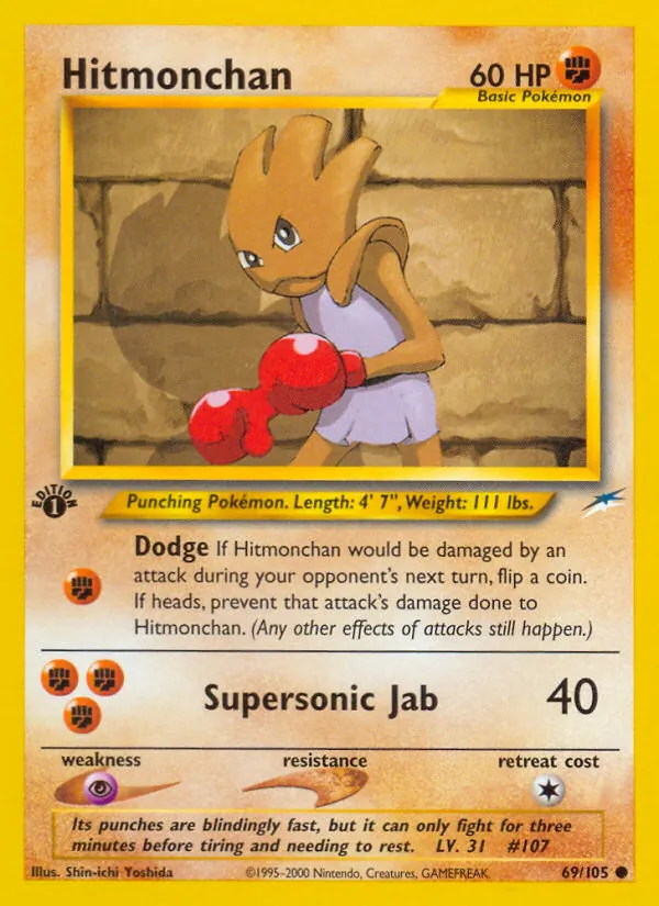 Hitmonchan — Neo Destiny #69 (Pokémon TCG card)
