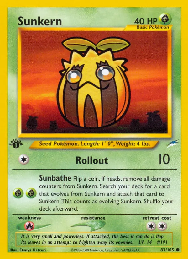 Sunkern — Neo Destiny #83 (Pokémon TCG card)