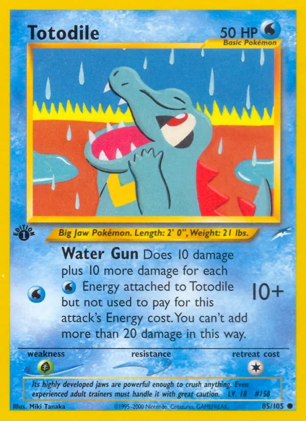 Totodile — Neo Destiny #85 (Pokémon TCG card)