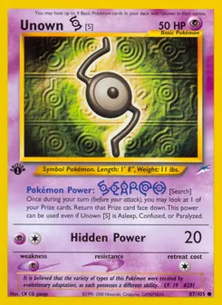 Unown [S] (Neo Destiny #87)