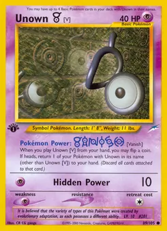 Unown [V] (Neo Destiny #89)