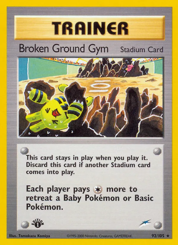 Broken Ground Gym — Neo Destiny #92 (Pokémon TCG card)