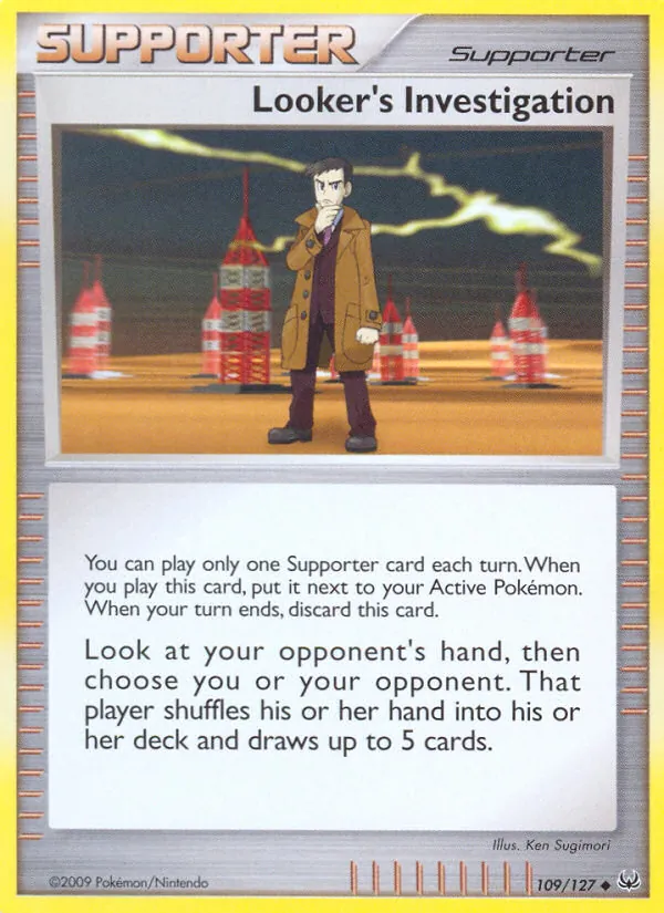 Looker's Investigation — Platinum #109 (Pokémon TCG card)