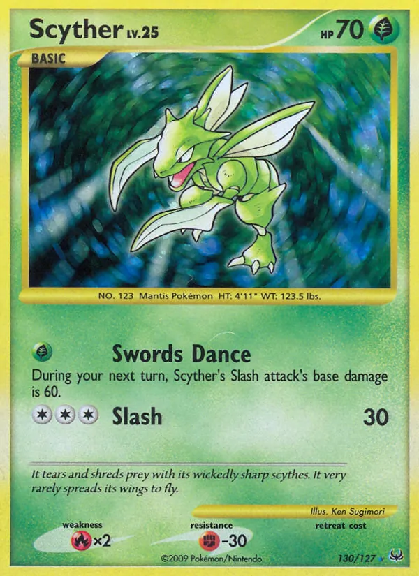 Scyther — Platinum #130 (Pokémon TCG card)