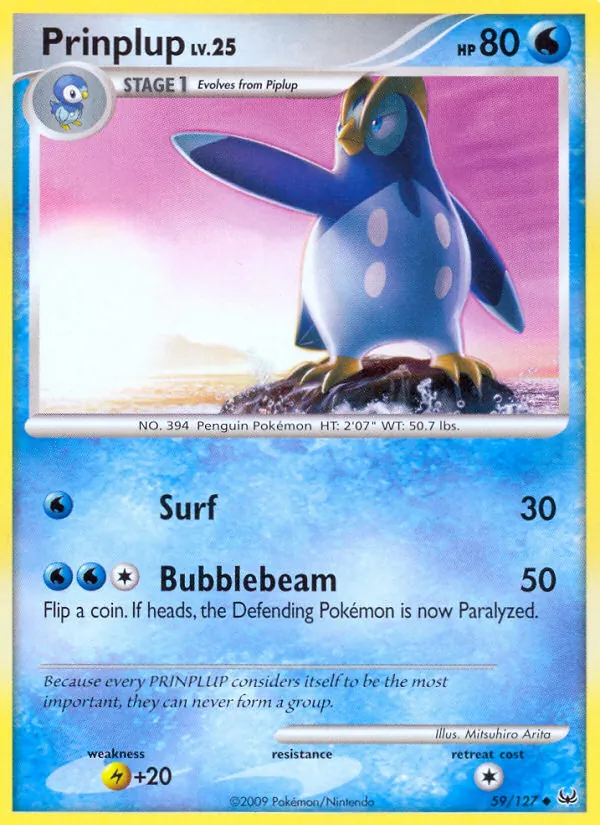 Prinplup — Platinum #59 (Pokémon TCG card)
