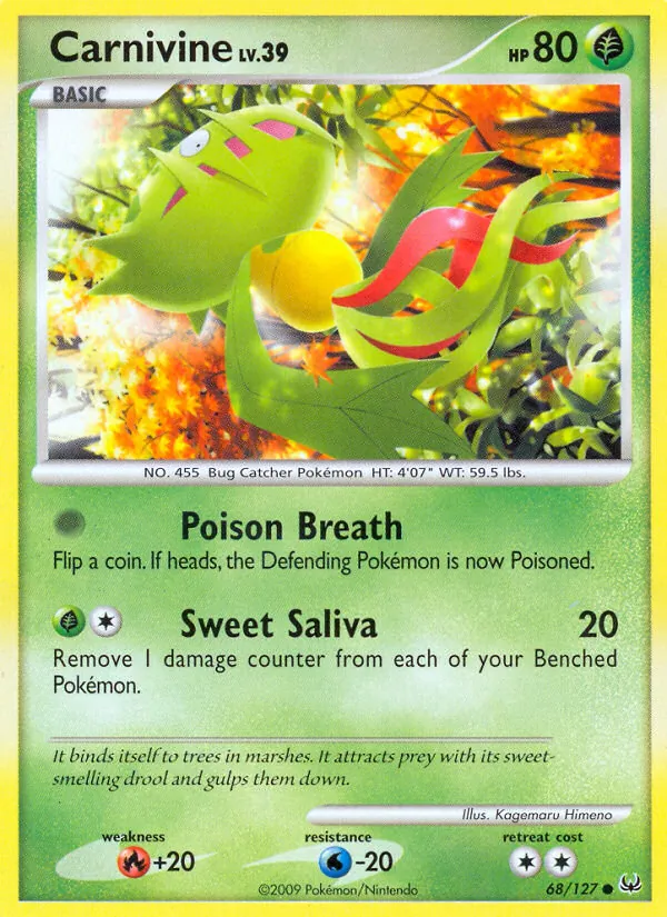Carnivine — Platinum #68 (Pokémon TCG card)