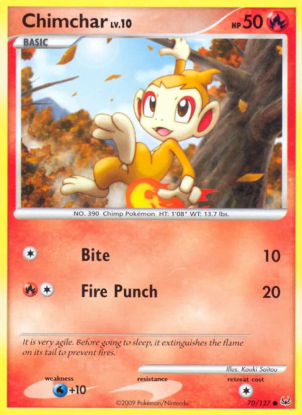 Chimchar — Platinum #70 (Pokémon TCG card)