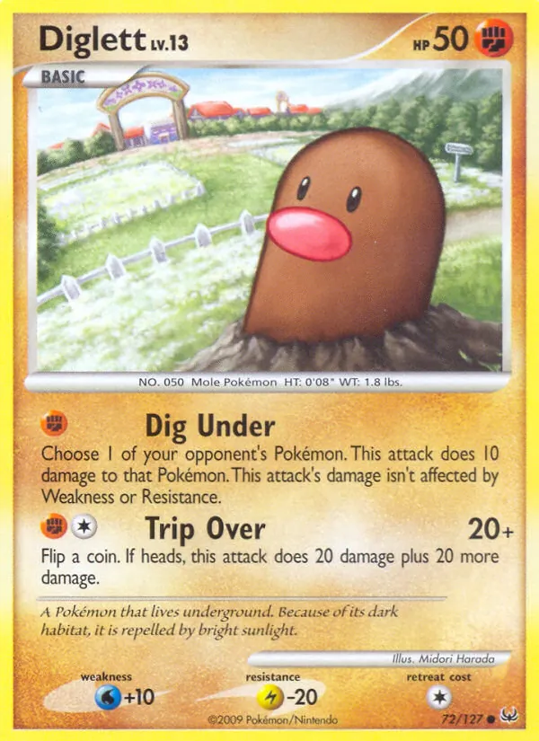 Diglett — Platinum #72 (Pokémon TCG card)