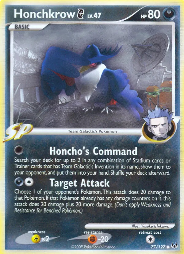 Honchkrow G — Platinum #77 (Pokémon TCG card)