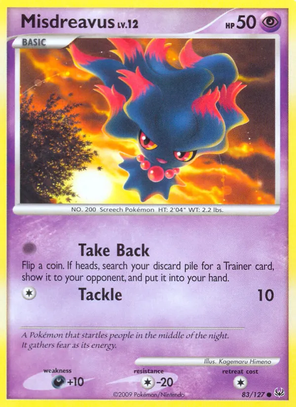 Misdreavus — Platinum #83 (Pokémon TCG card)