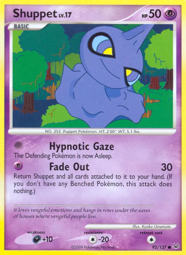 Shuppet — Platinum #92 (Pokémon TCG card)