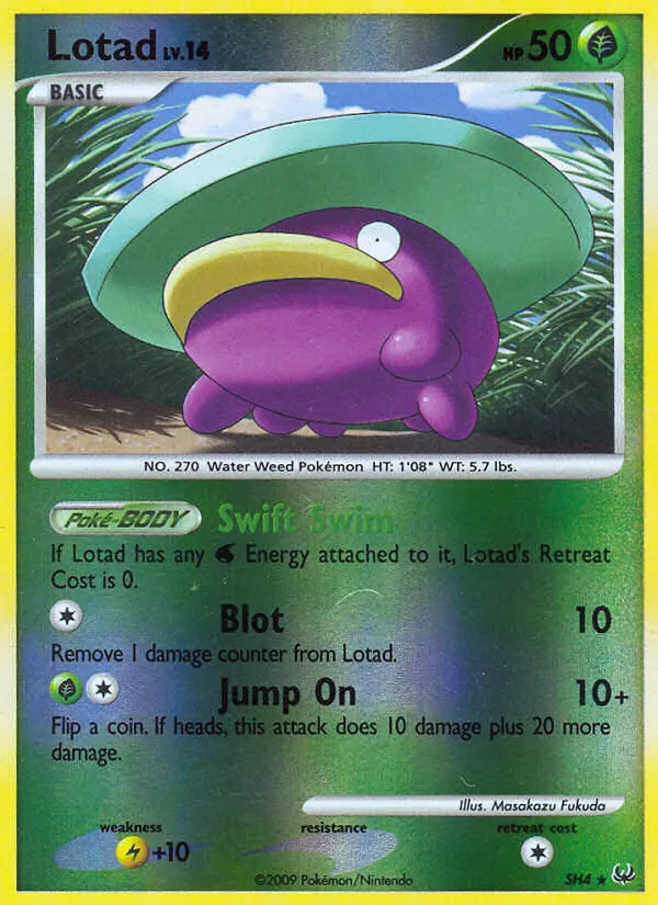 Lotad — Platinum #SH4 (Pokémon TCG card)