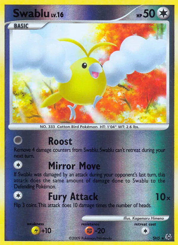 Swablu — Platinum #SH5 (Pokémon TCG card)