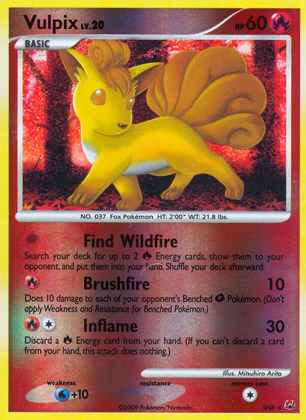 Vulpix — Platinum #SH6 (Pokémon TCG card)