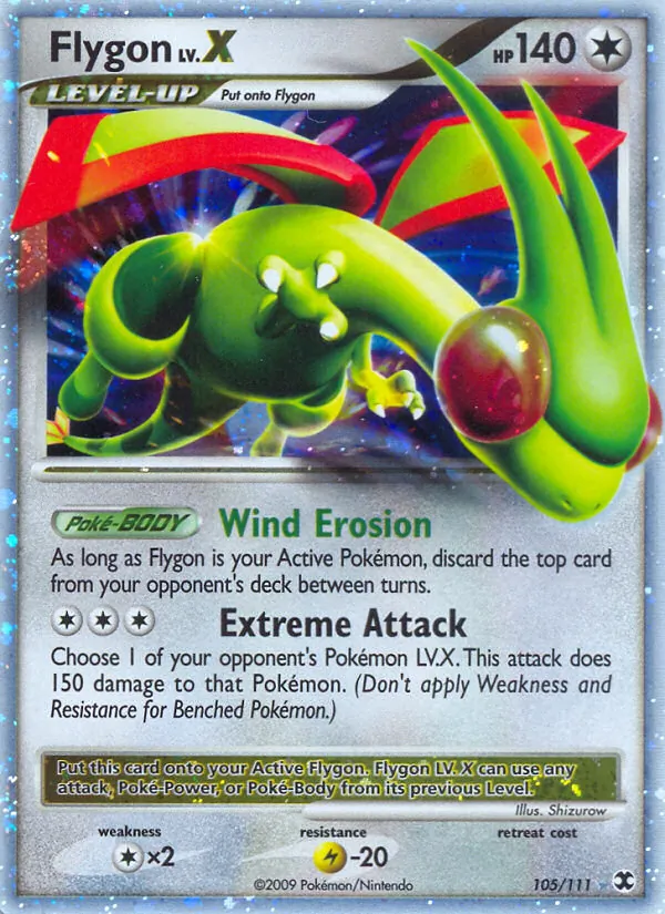 Flygon LV.X — Rising Rivals #105 (Pokémon TCG card)