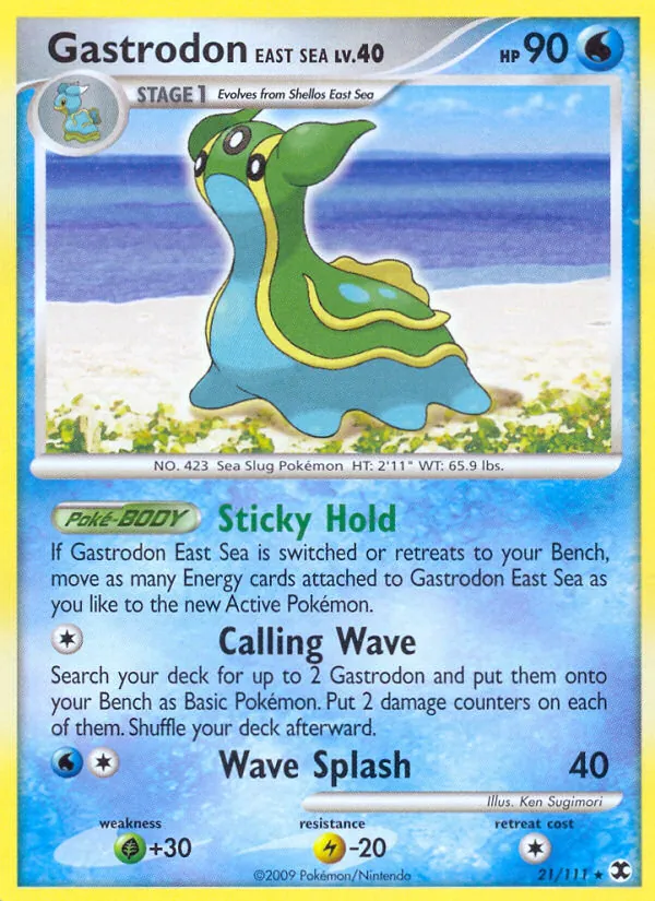 Gastrodon East Sea — Rising Rivals #21 (Pokémon TCG card)