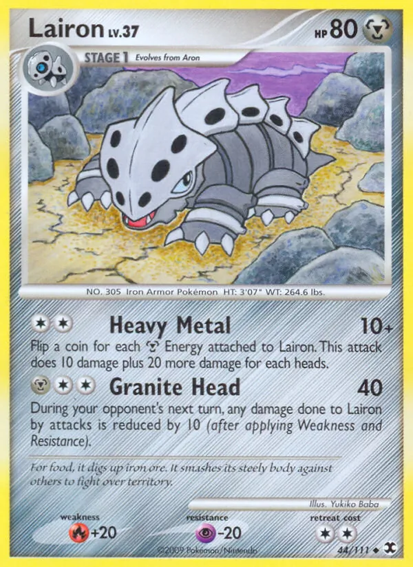 Lairon — Rising Rivals #44 (Pokémon TCG card)
