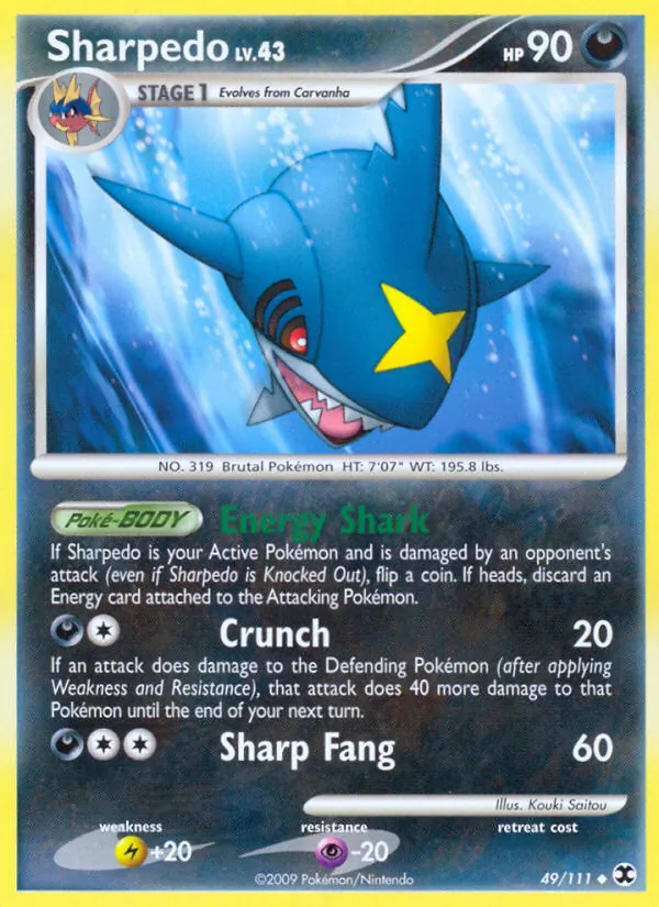 Sharpedo — Rising Rivals #49 (Pokémon TCG card)