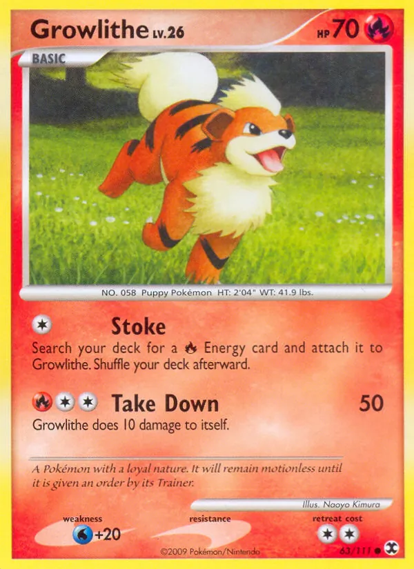 Growlithe — Rising Rivals #63 (Pokémon TCG card)