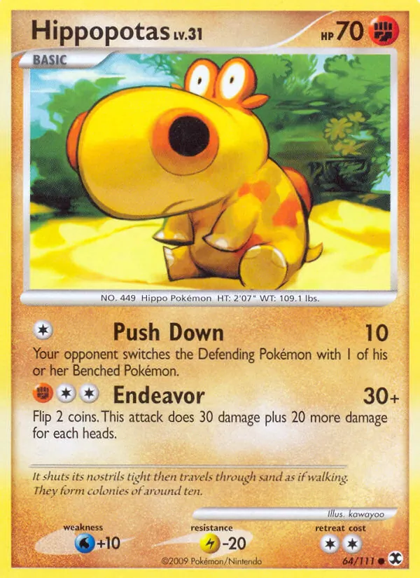 Hippopotas — Rising Rivals #64 (Pokémon TCG card)