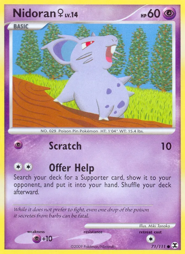 Nidoran ♀ — Rising Rivals #71 (Pokémon TCG card)
