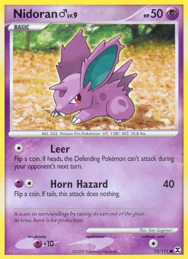 Nidoran ♂ — Rising Rivals #72 (Pokémon TCG card)