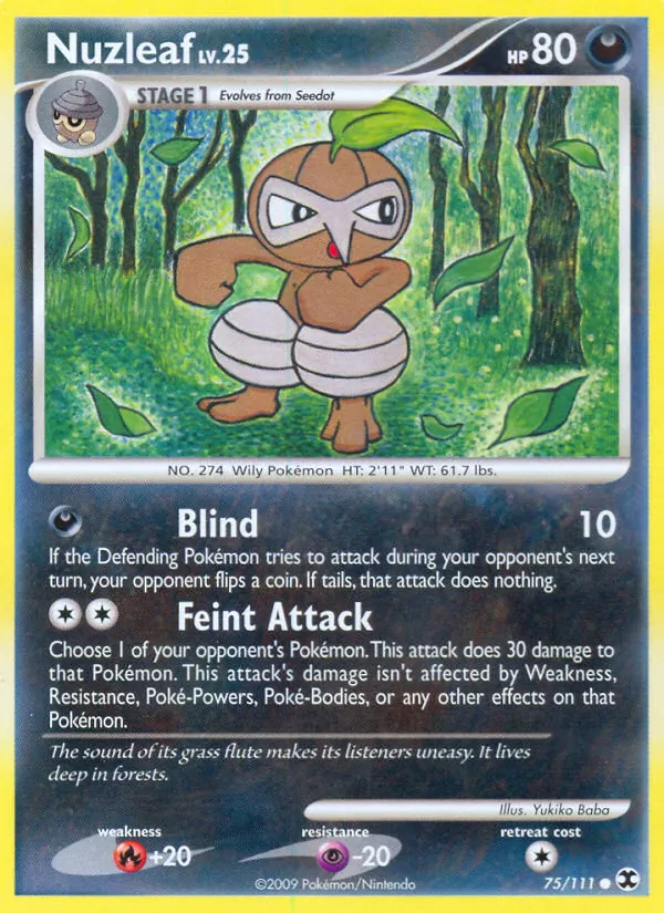Nuzleaf — Rising Rivals #75 (Pokémon TCG card)
