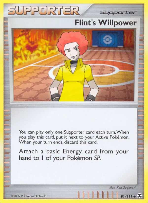 Flint's Willpower — Rising Rivals #91 (Pokémon TCG card)