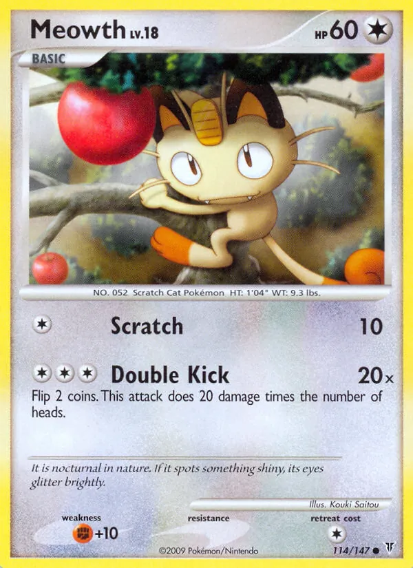 Meowth — Supreme Victors #114 (Pokémon TCG card)