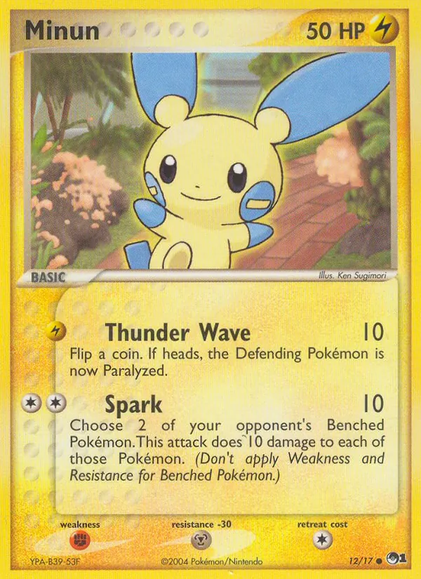 Minun — POP Series 1 #12 (Pokémon TCG card)