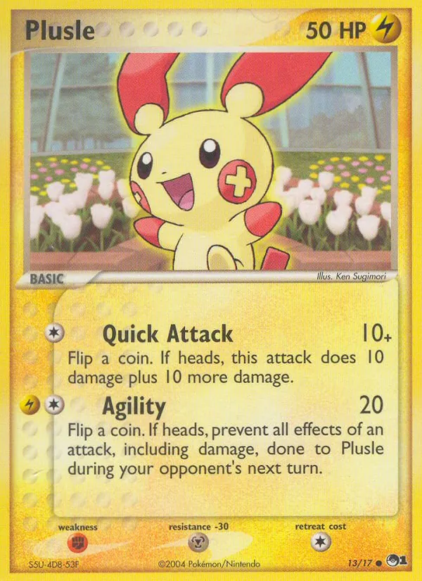 Plusle — POP Series 1 #13 (Pokémon TCG card)