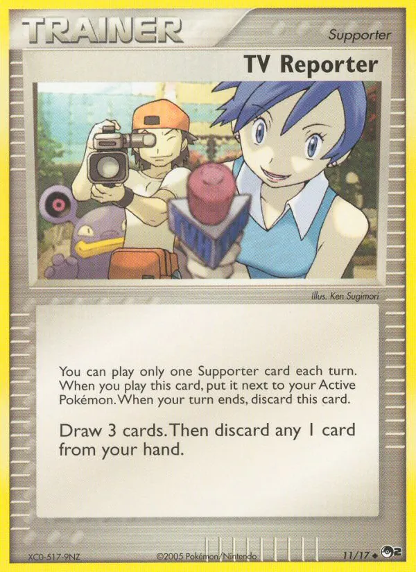 TV Reporter — POP Series 2 #11 (Pokémon TCG card)